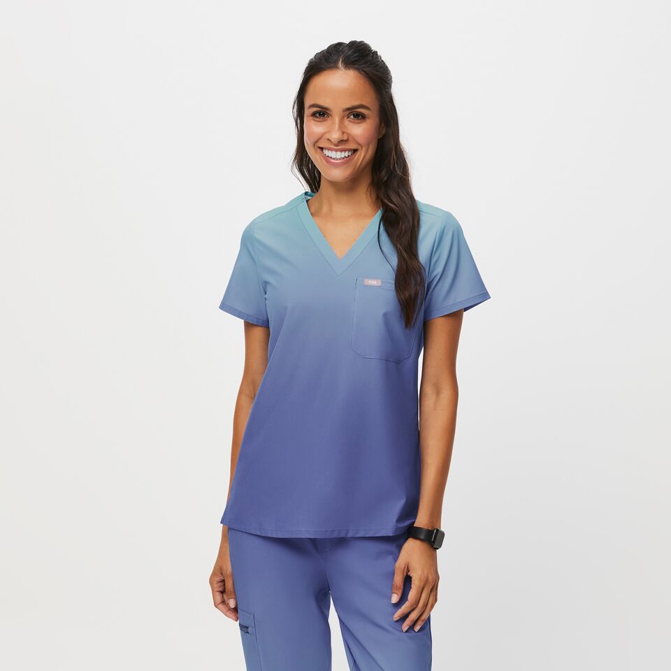 Women's Catarina™ FREEx™ OnePocket Scrub Top Ombre Horizon · FIGS