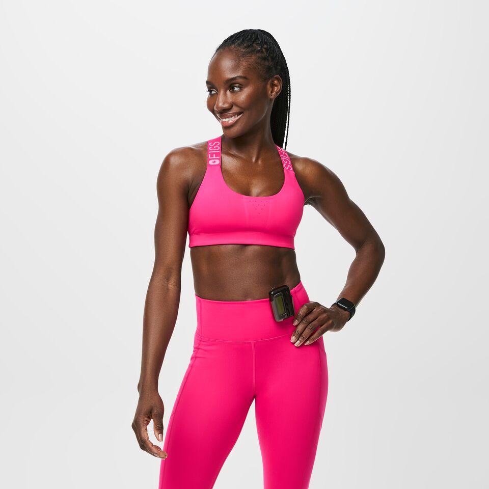 Performance OP-Unterwäsche Sport-BH für Damen - Knalliges Pink · FIGS