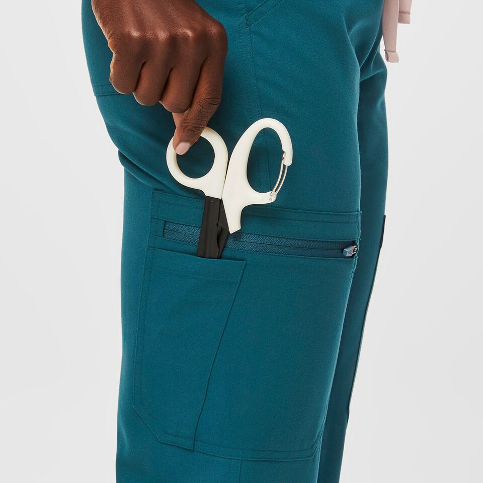 Women’s High Waisted Yola™ Skinny Scrub Pants Caribbean Blue · FIGS