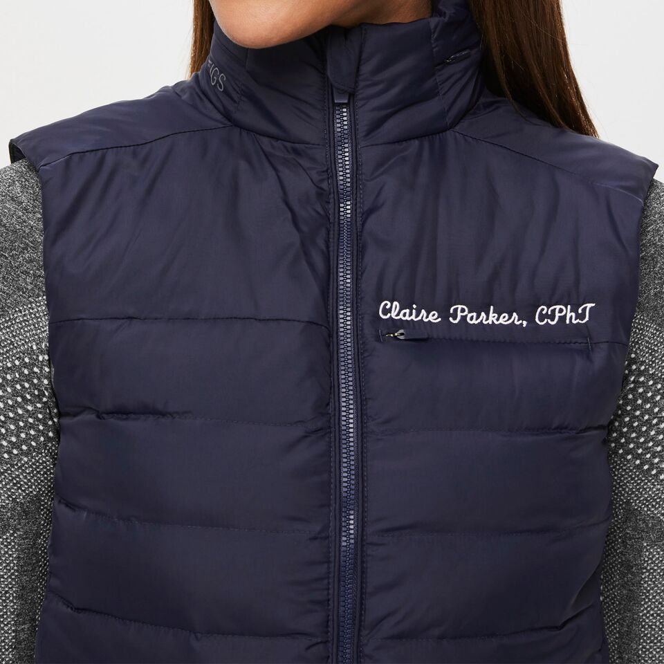 Women’s OnShift™ Packable Puffer Vest Navy · FIGS